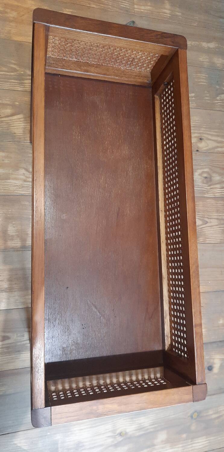 Wood and cane planter