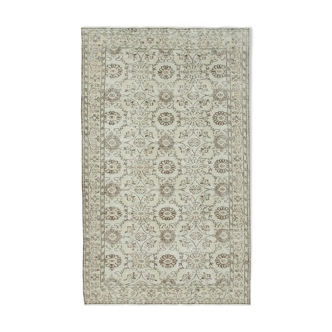 Tapis décoratif beige turc noué à la main 188 cm x 307 cm - 36624