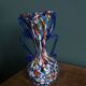 Murano polychrome blown glass vase