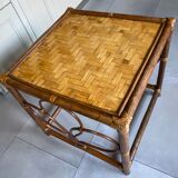 Small rattan coffee table.