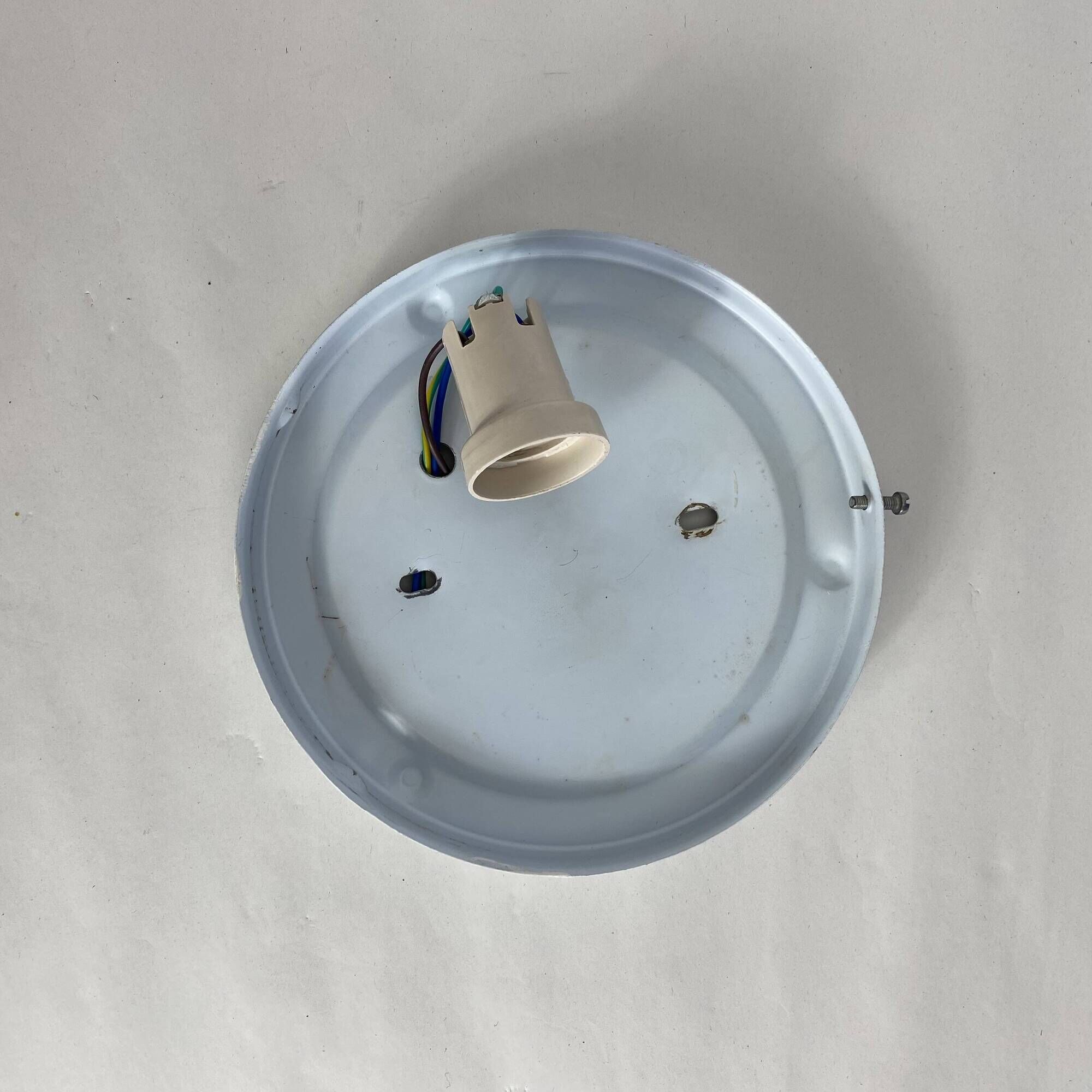 Wall light ceiling square glass minimalist porthole 1970 1980 seventies eighties LAMP-7311