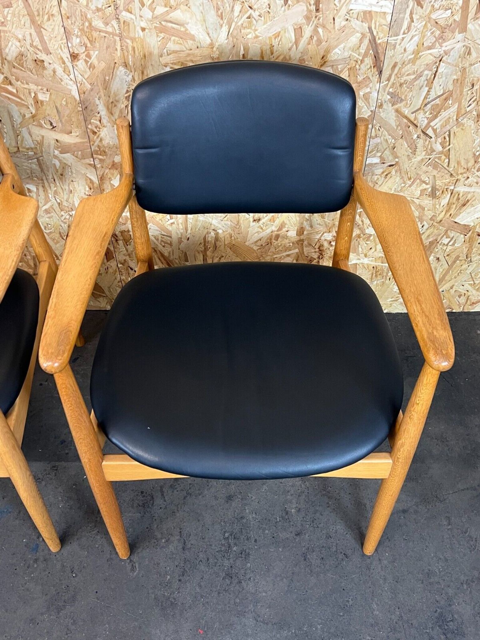 4 60s 70s chaise de salle à manger design danois chêne Danemark