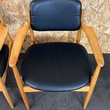 4x 60s 70s dining armchairs Danish design oak Denmark