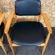 4 Danish design dining chairs from the 60s and 70s, oak, Denmark.