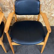 4 60s 70s chaise de salle à manger design danois chêne Danemark