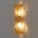 Pair of Mazzega-Style Gold Yellow Murano Glass Sconces