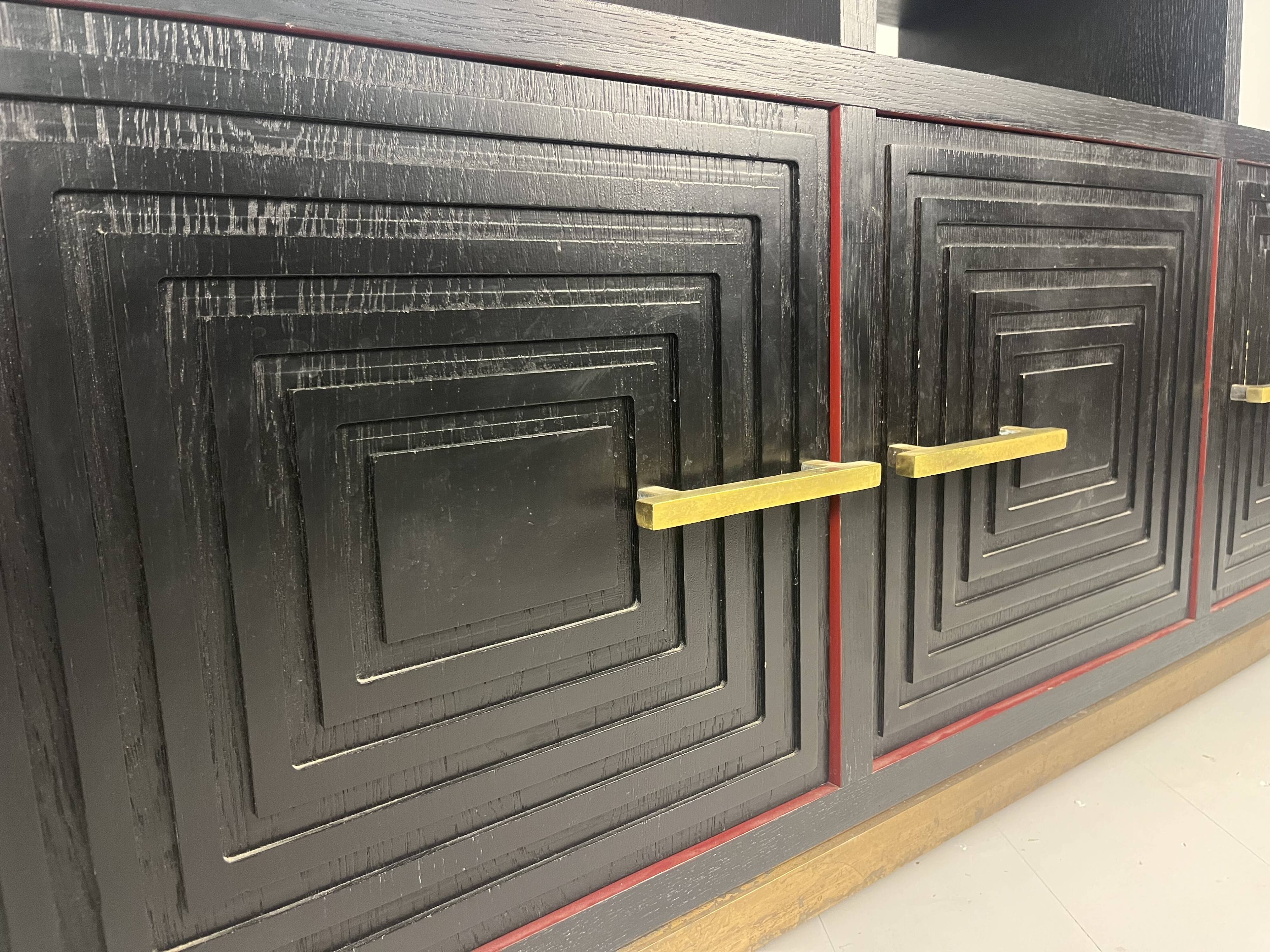 Meuble buffet asymétrique des années 1990