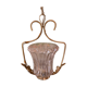 Glass and brass hanging lamp