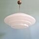 Bauhaus XXL suspension in white opaline, 1930s