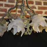 Lustre en bronze style louis XVI