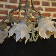 Lustre en bronze style louis XVI