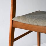 Set of 4 Scandinavian teak chairs 1960s with original upholstery