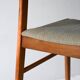 4 chaises scandinaves en teck et tissu d'origine, années 1960