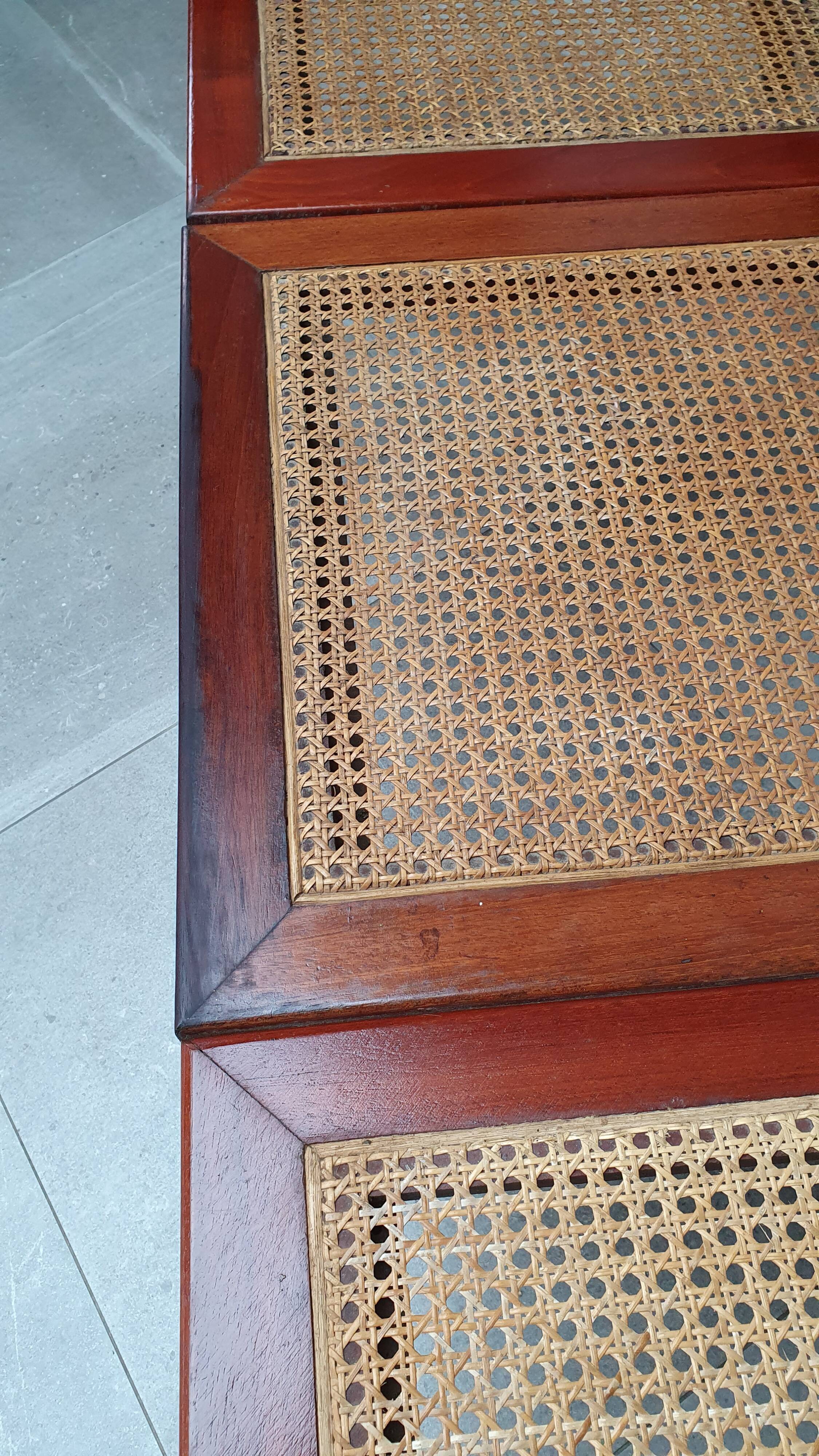 Teak bench sofa and cannage