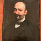 Old portrait: the Châtelain - bearded man with beautiful mustache