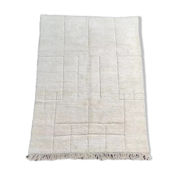 Berber carpet graphic white 215x300 cm