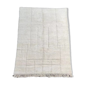 Berber carpet graphic white 215x300 cm