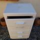 Art Deco chest of drawers in white painted wood with 4 drawers