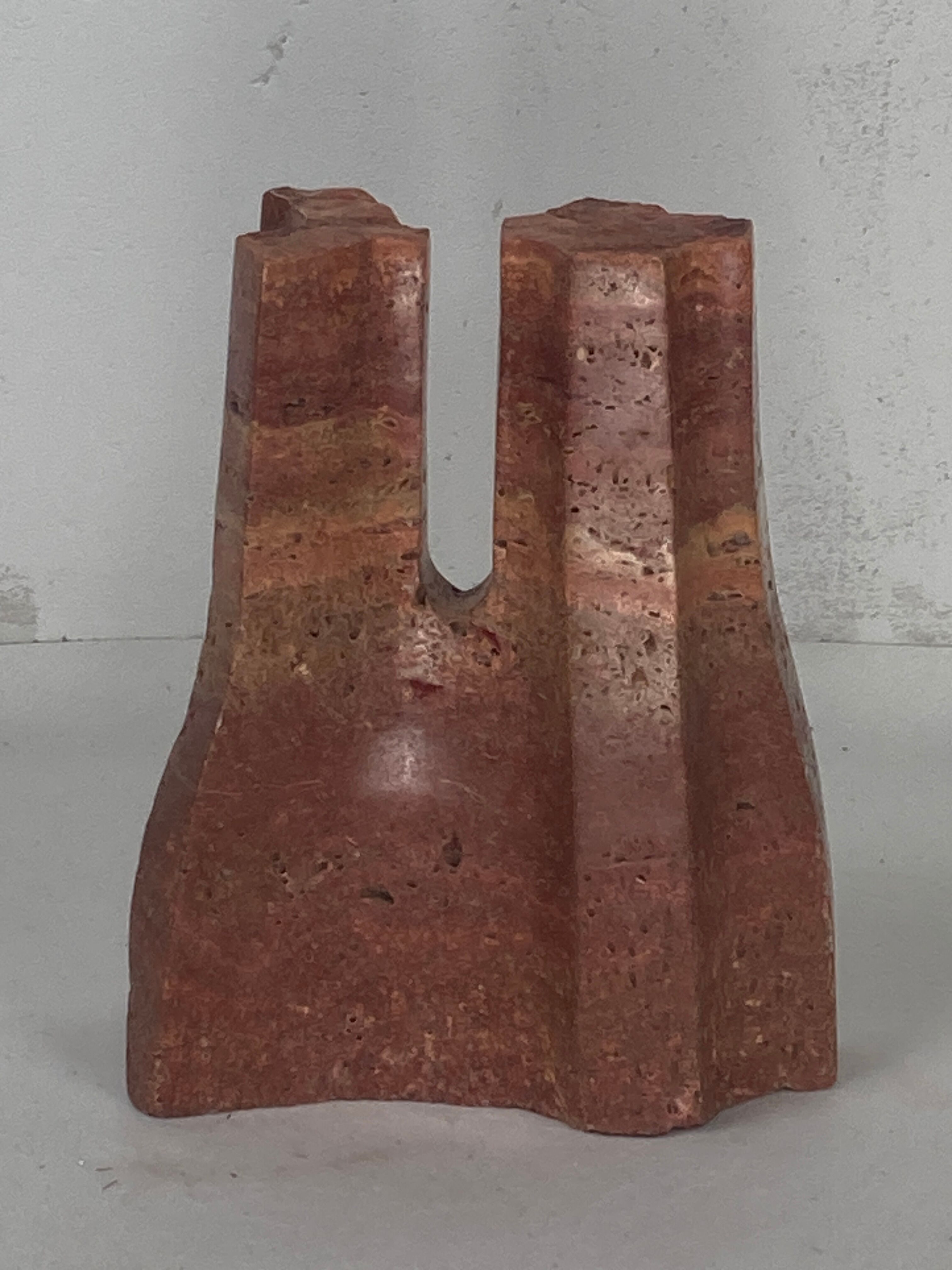 Brutalist wabi sabi natural stone sculpture, Dutch ca 1960s