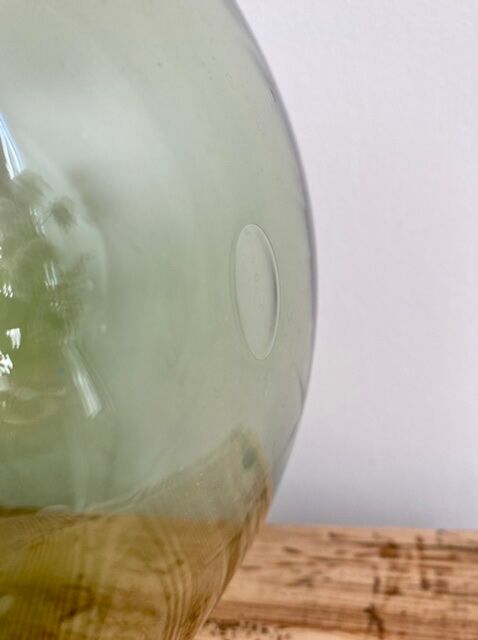 Dame-jeanne cylindrical old approx 15l in blown glass