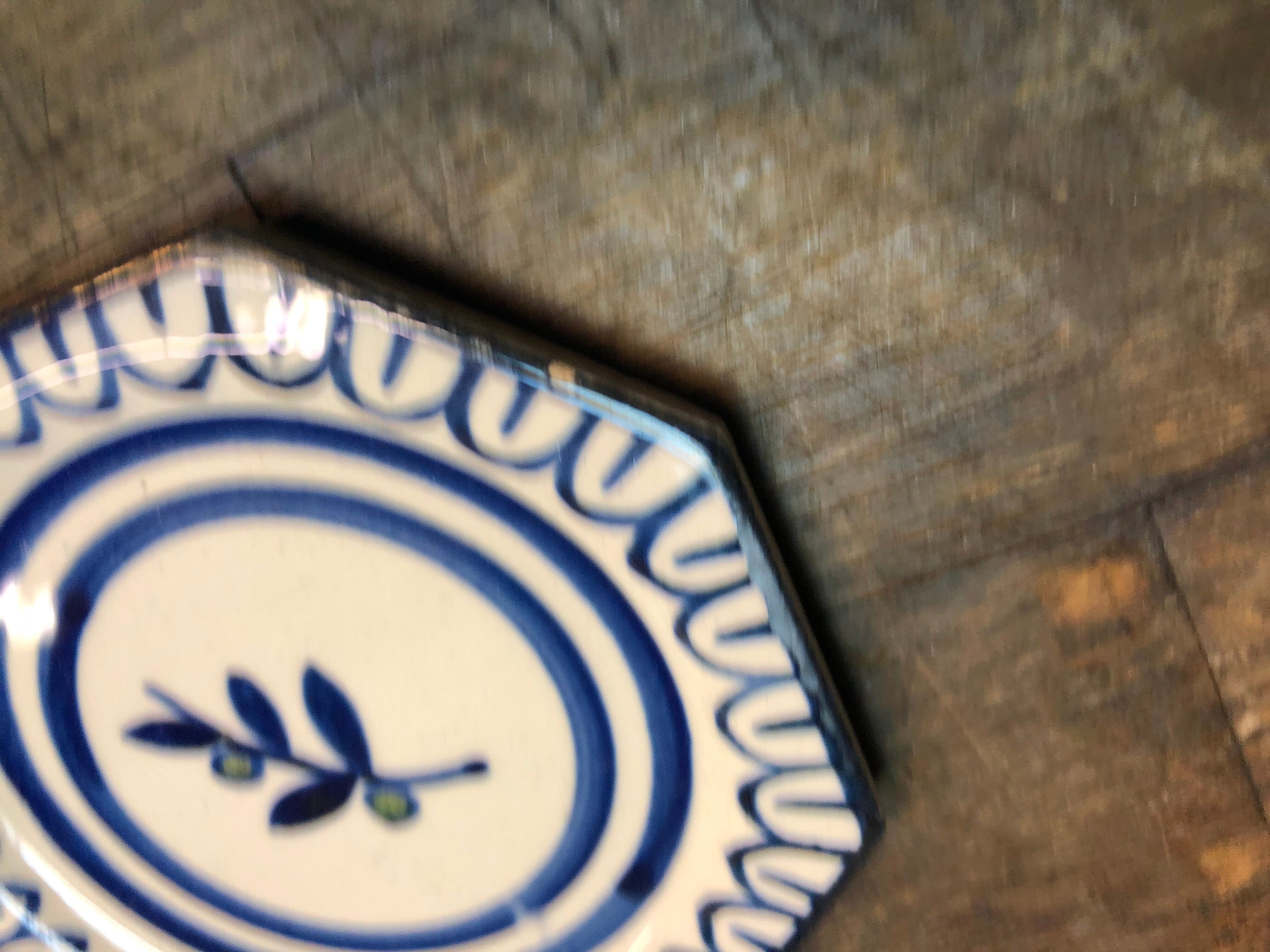 Glass underside and ceramic ramekin Gien France 60s