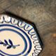 Glass underside and ceramic ramekin Gien France 60s