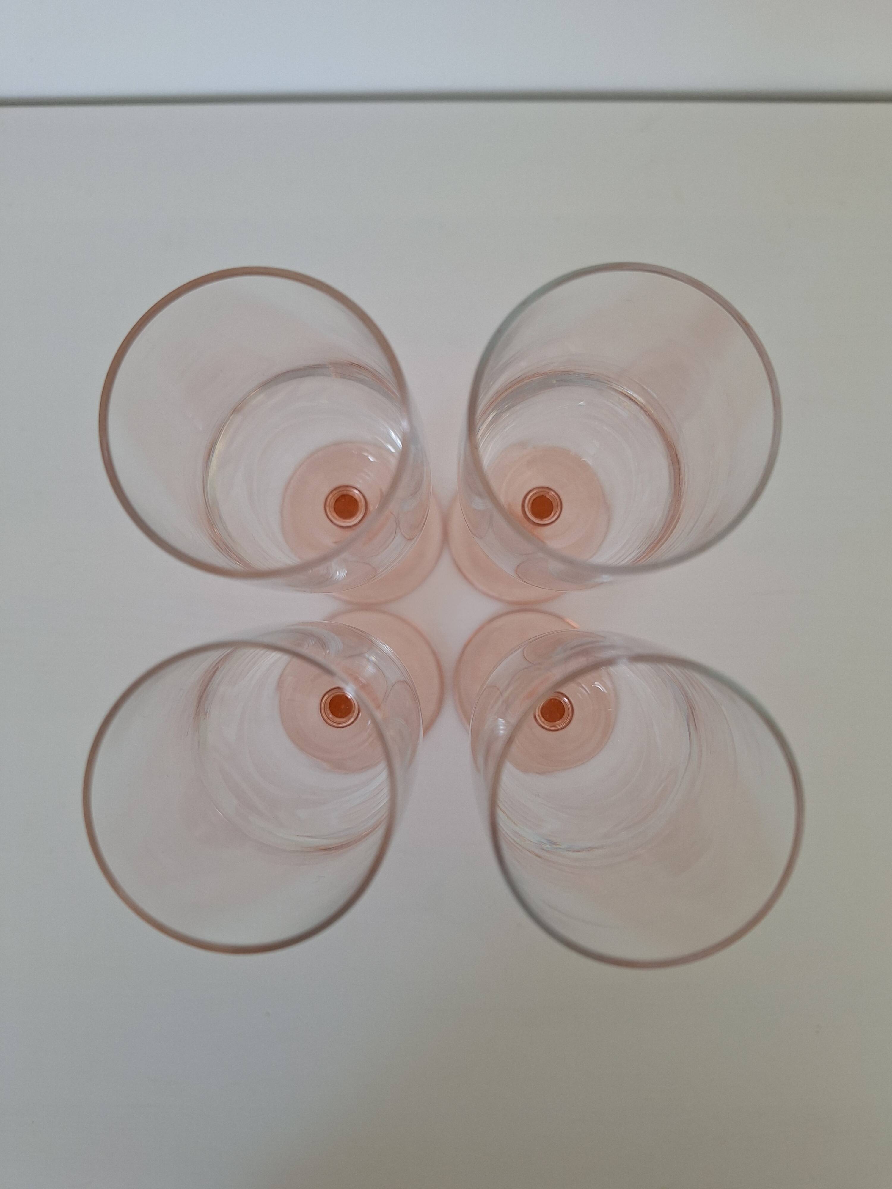 Vintage pink champagne flute Luminarc