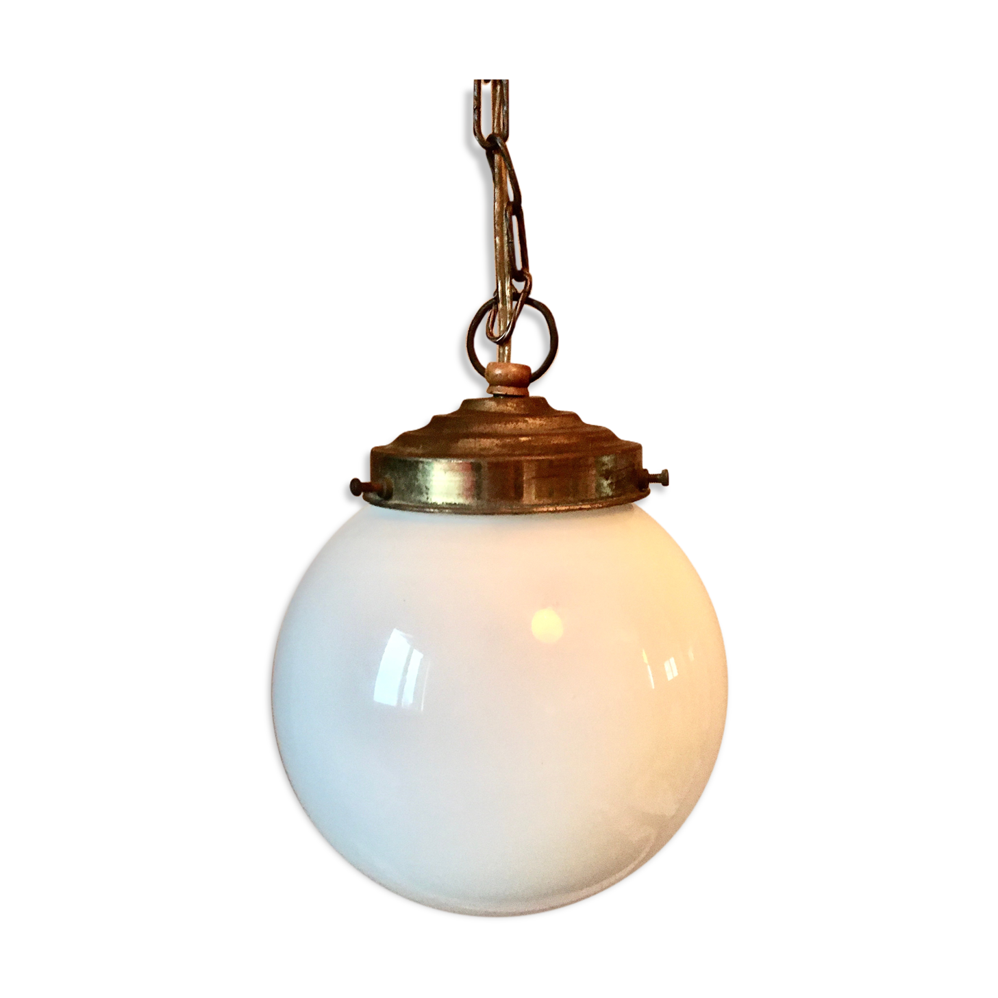 Opaline hanging with chain and cable