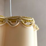 Vintage suspension lampshade with fringes