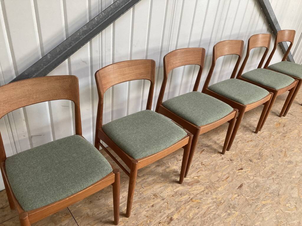 Kai Kristiansen Danish Teak Dining Chair K.S. Mobler Set of 6