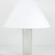 Table lamp signed by Karl Springer with a frosted glass base, 1970s.