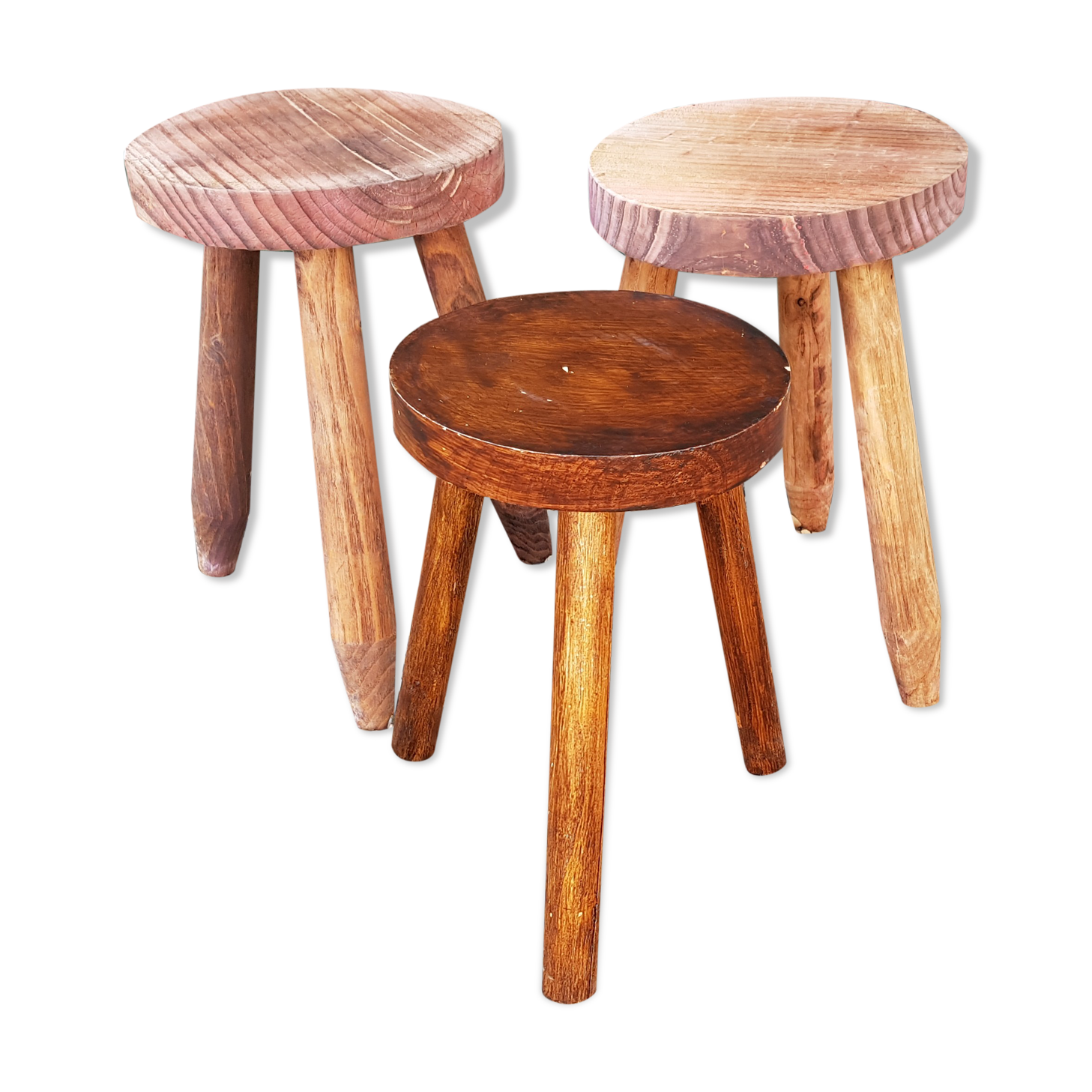 Set of 3 low stools