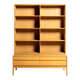 Scandinavian oak bookcase with drawers, 1960s/1970s