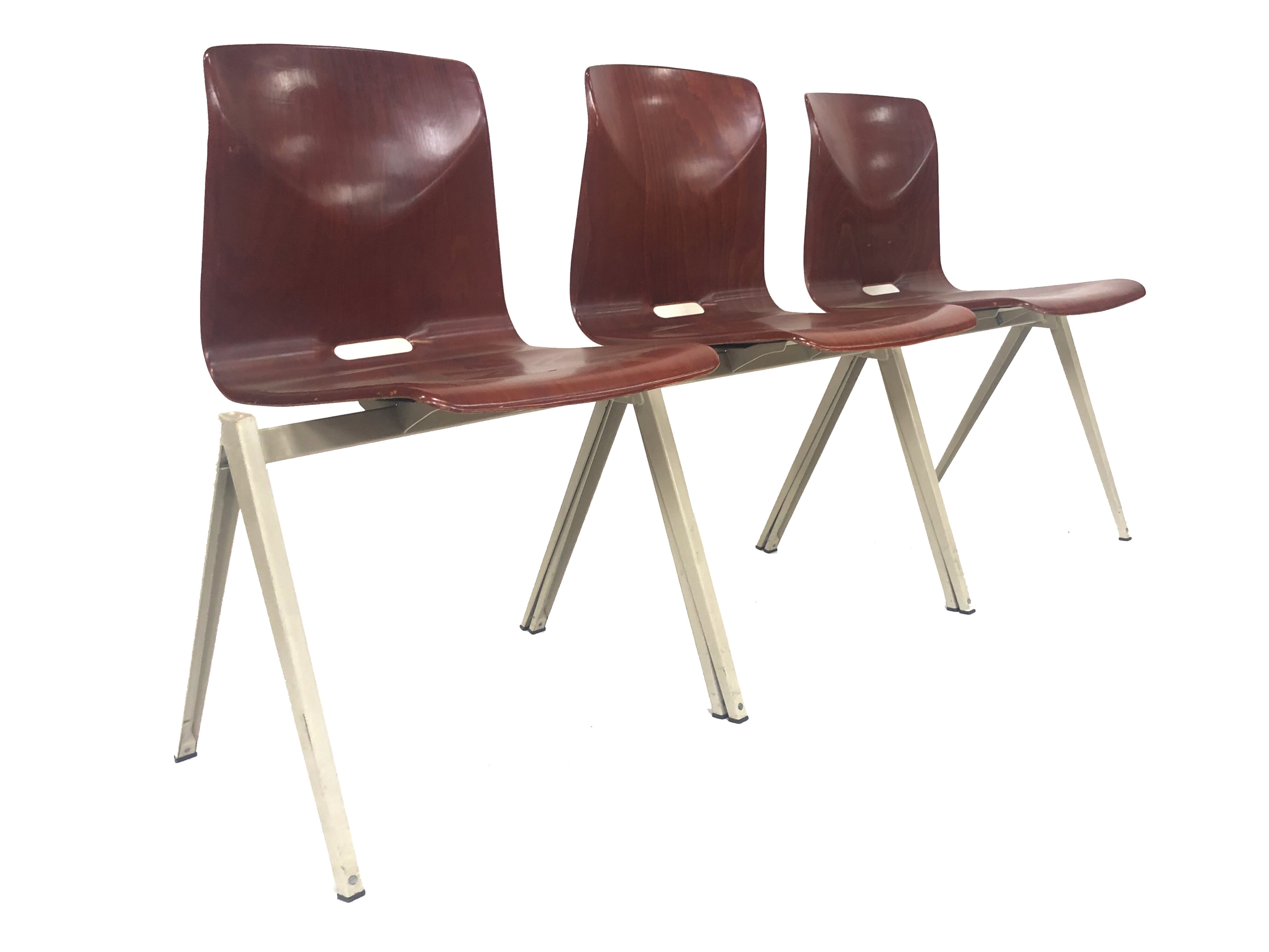 Galvanitas Pagholz vintage school chairs