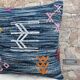 Moroccan Kilim cushion cover: Handmade wool cushion.