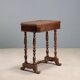 Antique walnut sewing table with drawer, Italy, mid-19th century.