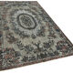 Handmade hi-low pile anatolian 1980s 173 cm x 284 cm grey rug