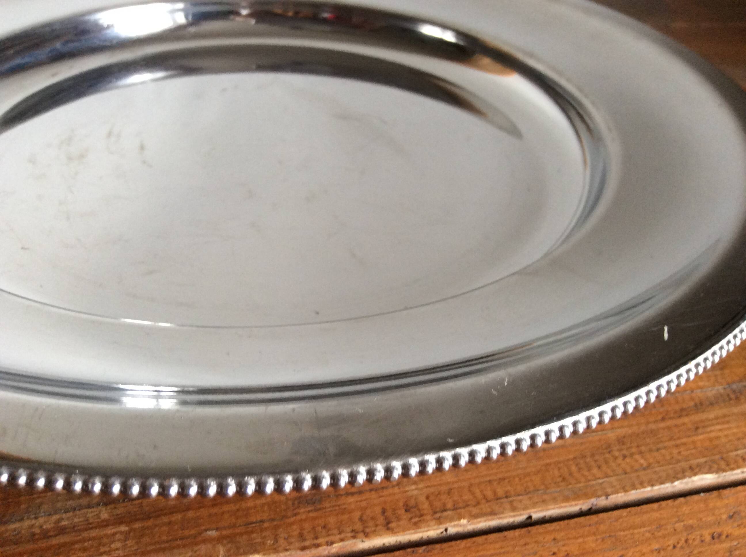 Stainless steel pearl plate