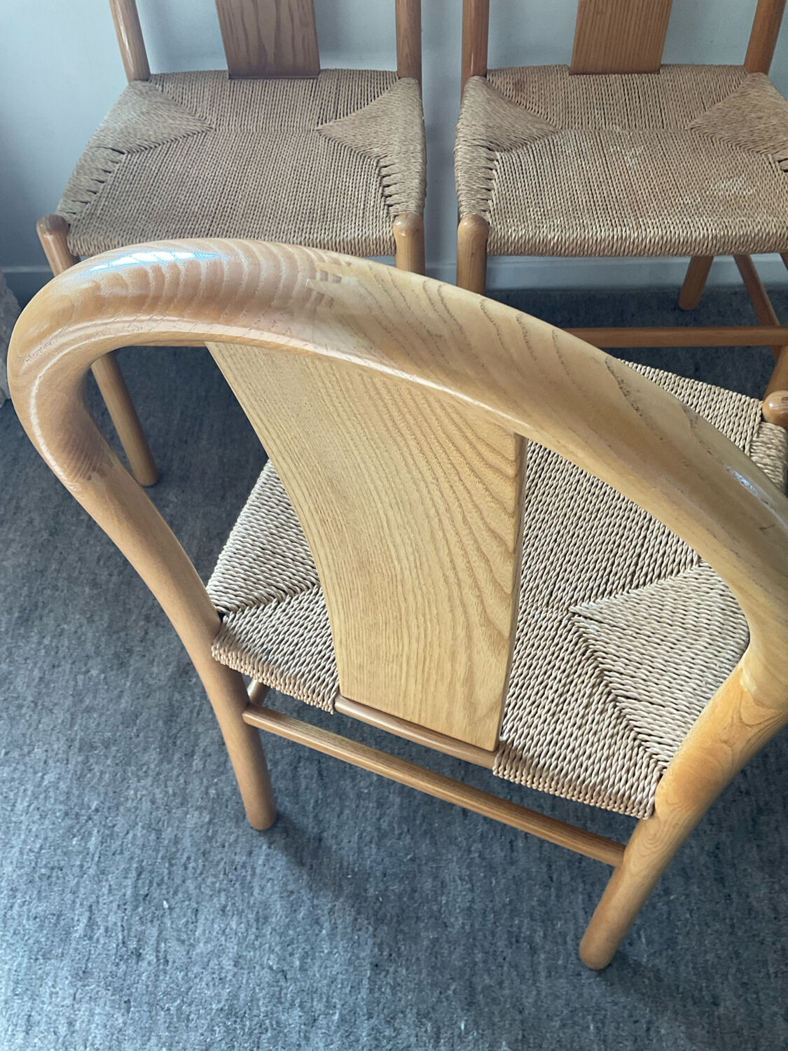 Trio of chairs Annig Sarian for Tisettanta 80s