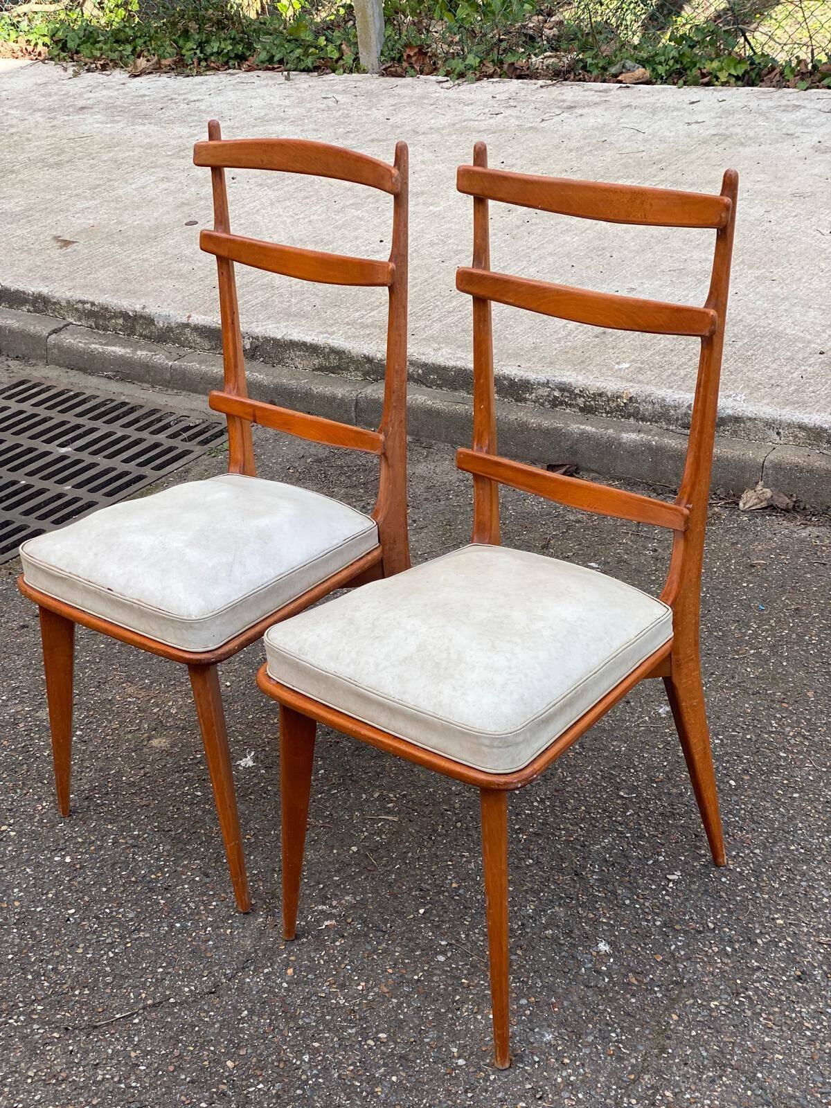 2 chaises scandinaves design italien des années 1960
