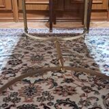 Coffee table in brass and veined green marble from the 1960s.