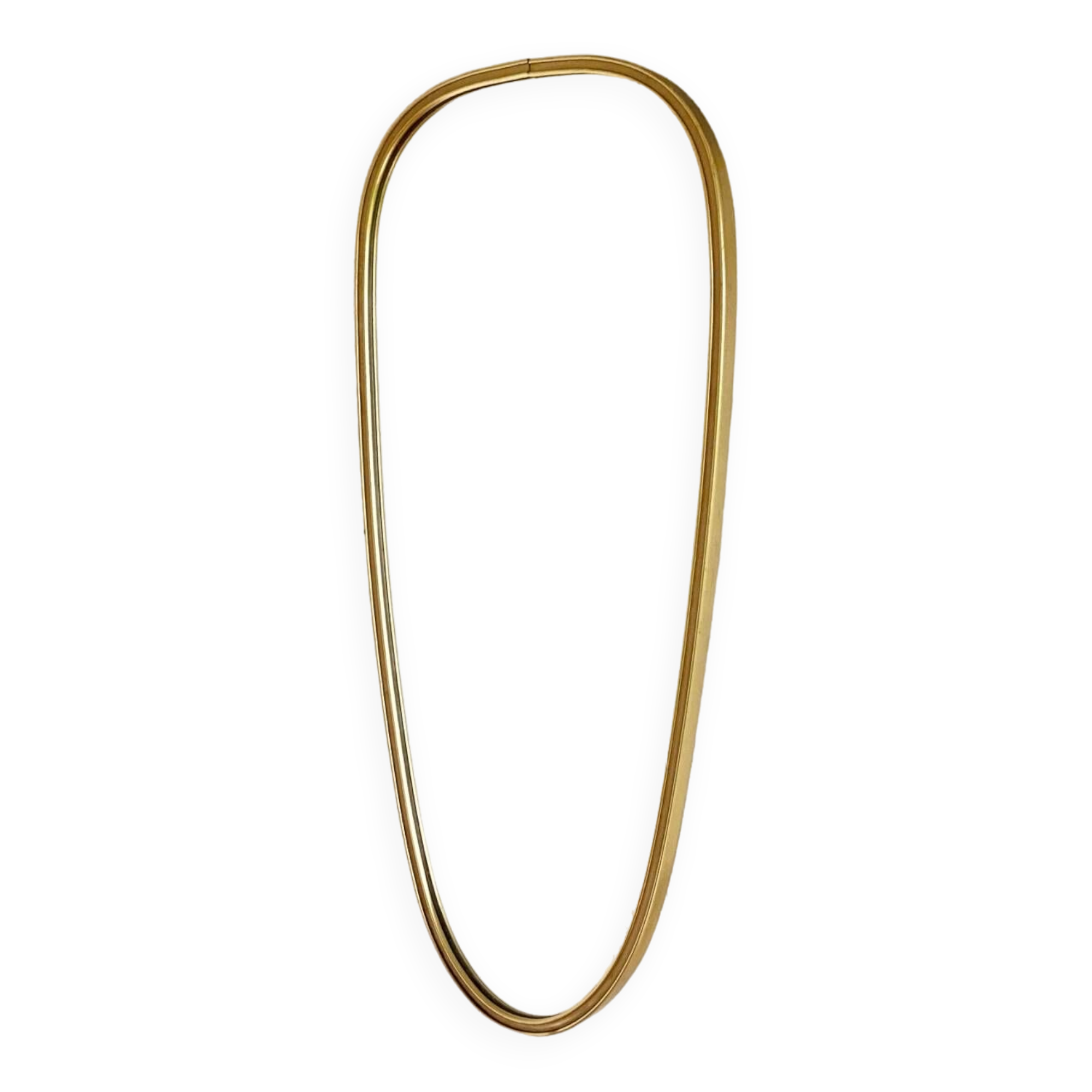 Vintage brass mirror in rear-view mirror shape