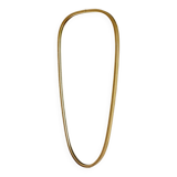 Vintage brass mirror in rear-view mirror shape