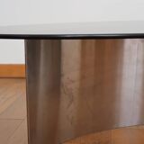 Coffee table smoked glass 70's