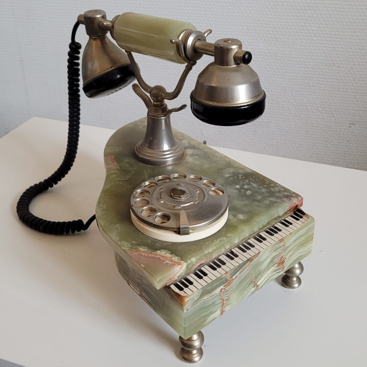 Old marble telephone