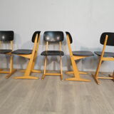 Set of 5 adult Casala chairs 60s