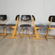Set of 5 adult Casala chairs 60s