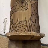 African carved wooden palaver chair