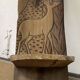 African carved wooden palaver chair