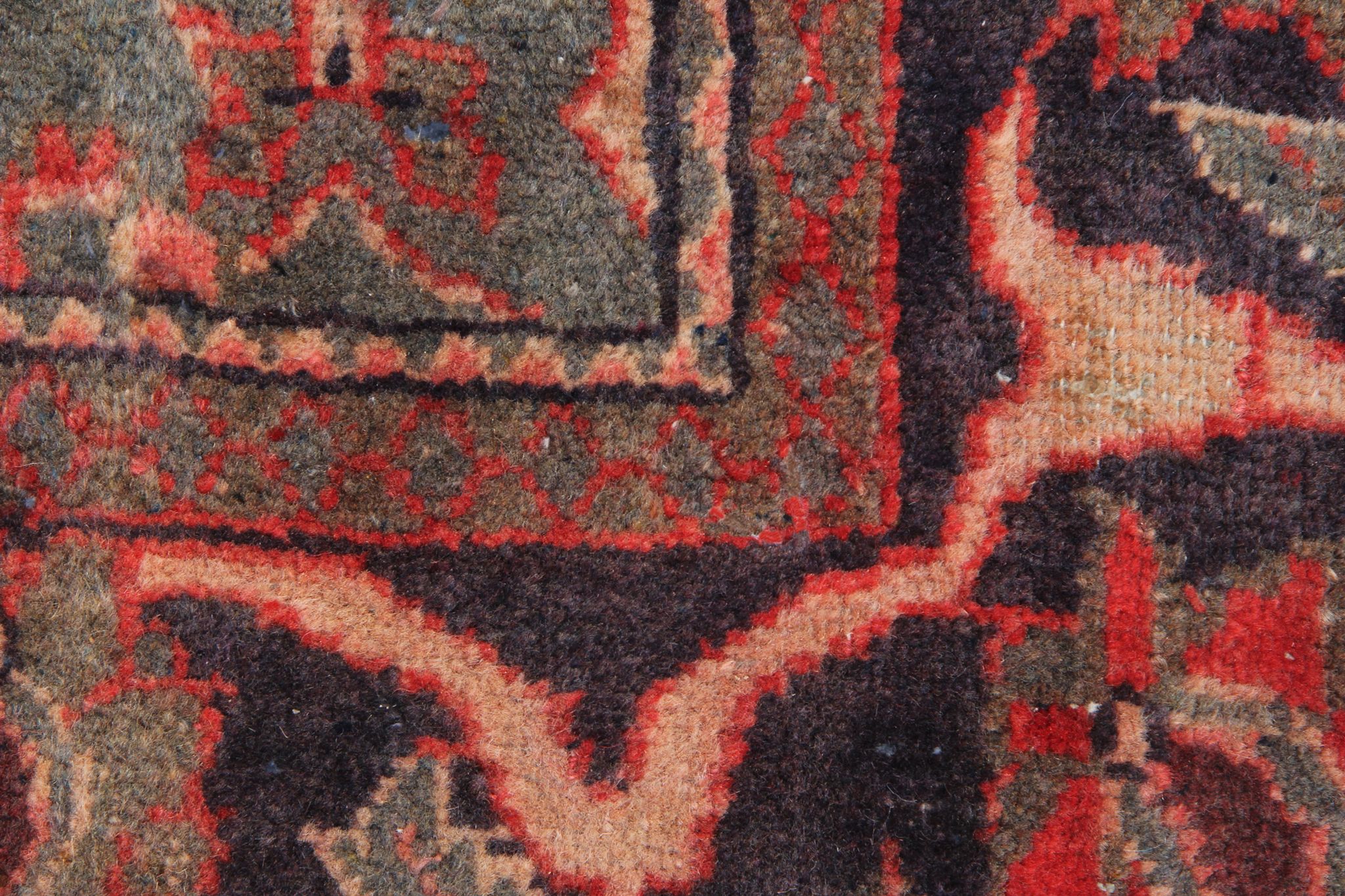 Vintage Red Wool Persian Area Rug- 110x170cm